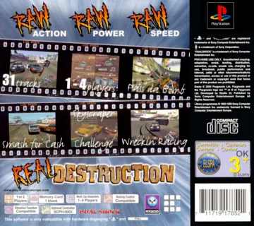 Destruction Derby Raw (US) box cover back